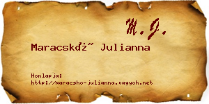 Maracskó Julianna névjegykártya